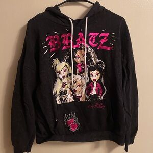Bratz Black Hoodie with Pink Graphics
